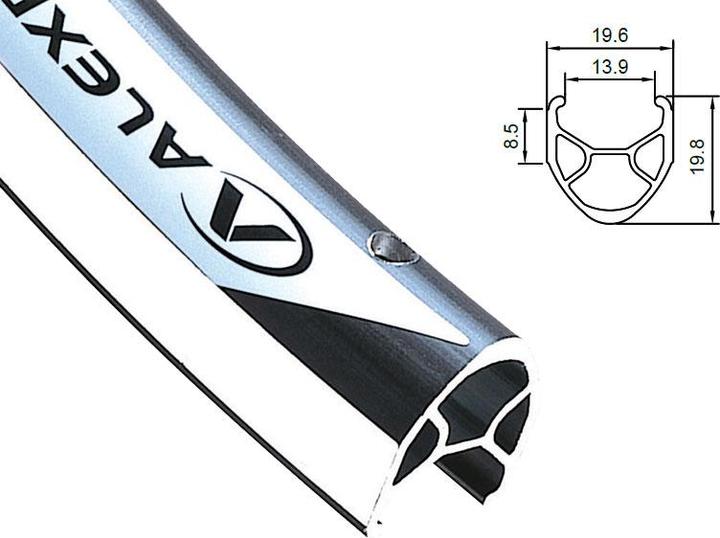 Alexrims ALX-R45036B fahrradteile felge rennrad felge R450 700x36 CNC Weiss (700")