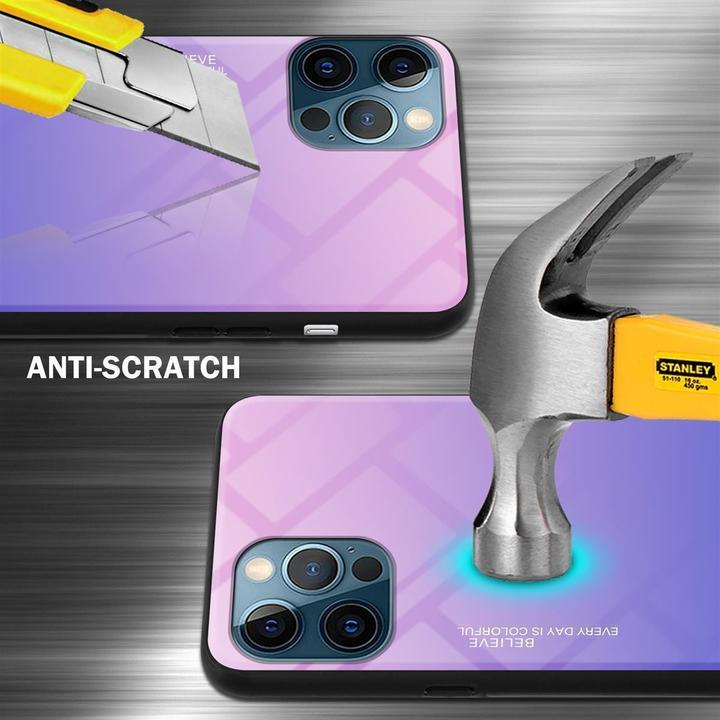 Produktbild Cadorabo TPU 2 Farben Glas Cover (Realme 12 Pro+, Apple iPhone 12)