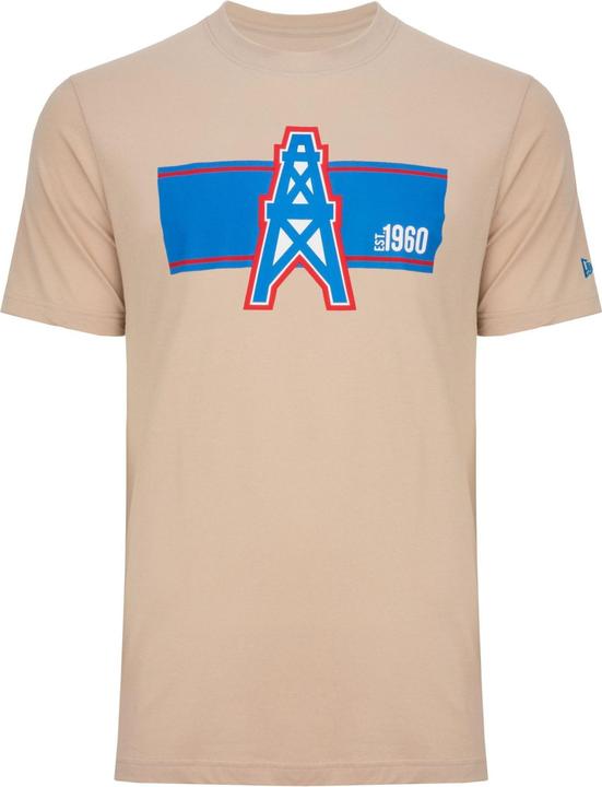 New Era Shirt - NFL SIDELINE Houston Oilers stone - 3XL (3XL)