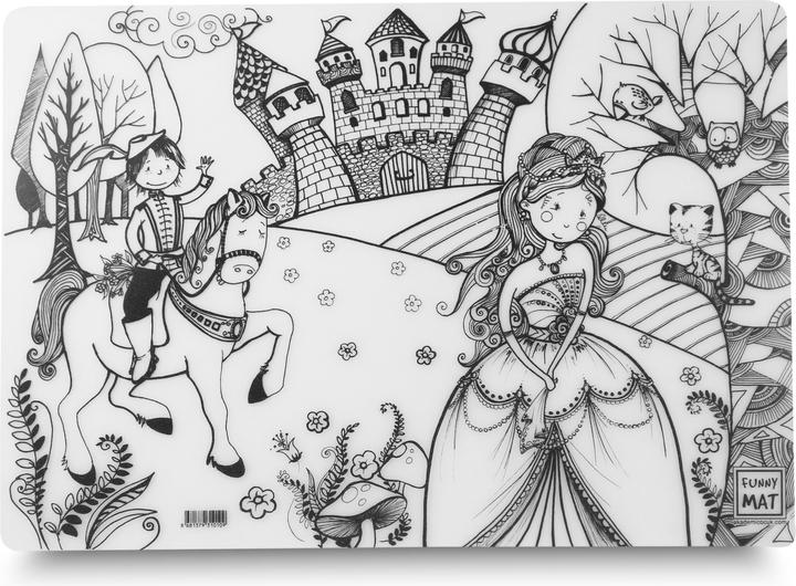 Immagine prodotto Funny Mat Tappeto da colorare lavabile Il principe e la principessa (48 x 33,5 cm)