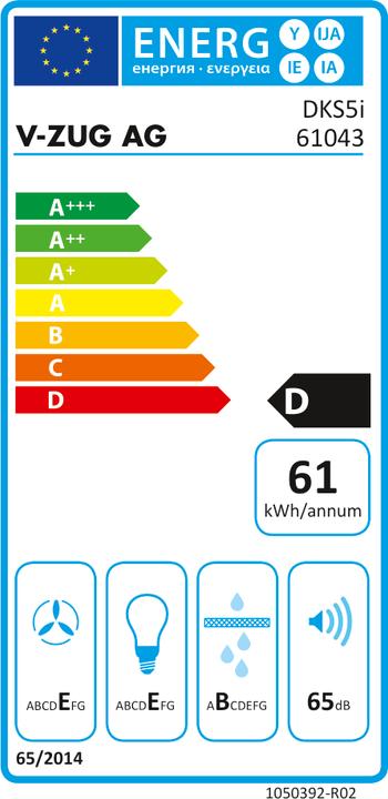 Energy Label V-Zug DKS5in (Substructure hood)
