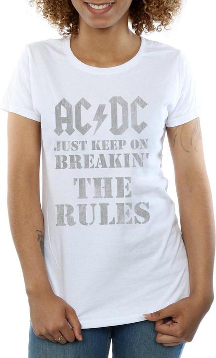 Produktbild AC/DC WomensLadies Just Keep On Breaking The Rules TShirt aus Baumwolle (XXL)