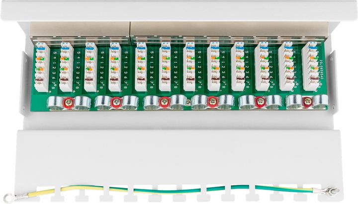 Immagine prodotto Goobay CAT 6 Mini/Desktop Patch Panel, 12 porte, bianco
