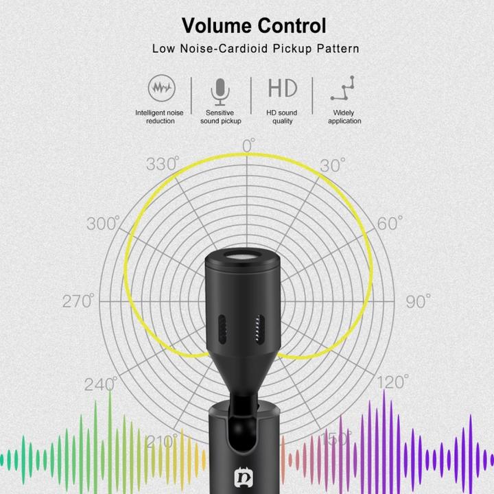 Immagine prodotto Puluz 3.5mm Jack Mobile Phone Single Directional Adjustable Microphone (Black)