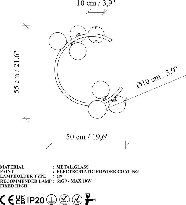 Actual product image Opviq Luminar Wall Lamp