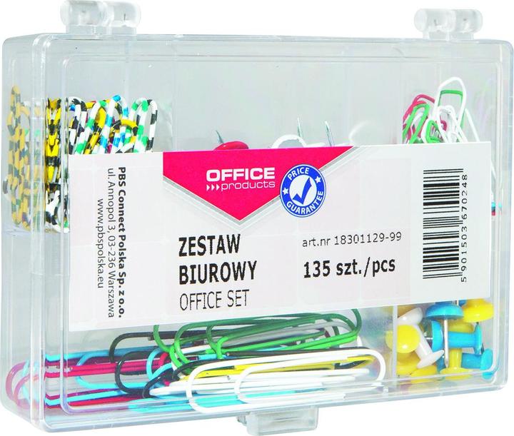 Image du produit Office Products Set de bureau (punaises, trombones) 135 pcs. mix (135 x)