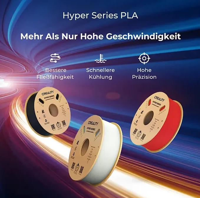 Produktbild Creality Filament PLA Hyper (PLA, 1.75 mm, 1000 g, Schwarz)