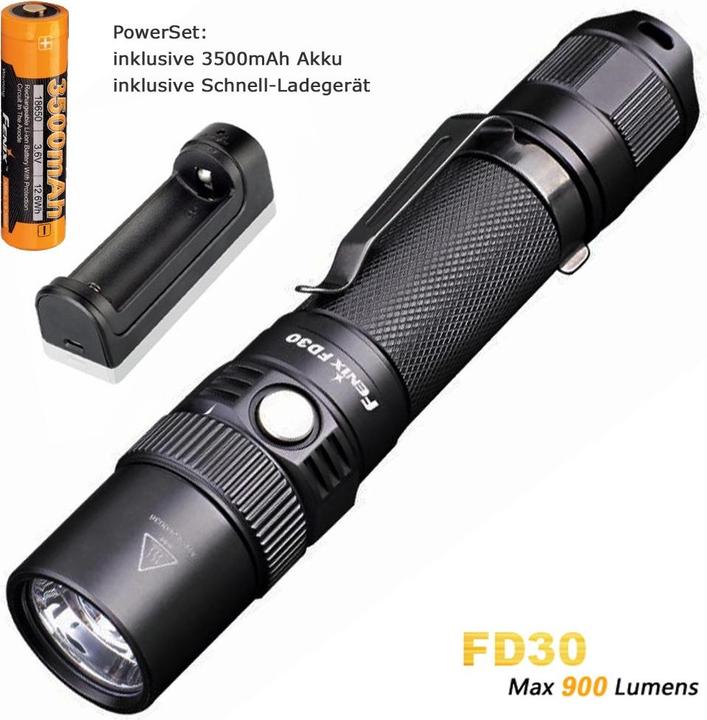 Image du produit Fenix Lampe de poche FD30 LED avec Cree XP-L HI focalisable à 360 degrés, accu inclus