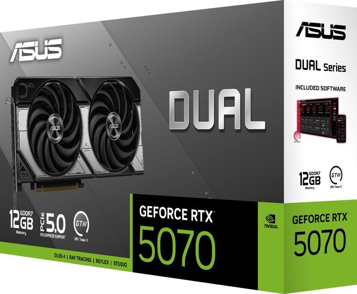 Produktbild ASUS DUAL-RTX5070-12G-GAMING 12GB GDDR7 HDMI DP (12 GB)