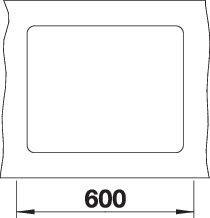 Image du produit Blanco Subline 500-F (Evier encastré, 52.70 cm, 42.70 cm)