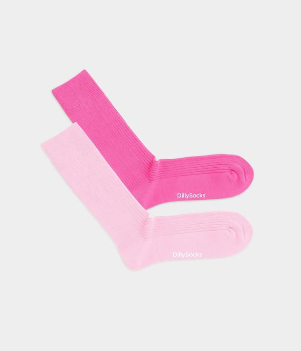 DillySocks Ribbed Pink Heaven (pack of 2) (pack of 2, 41 - 46)