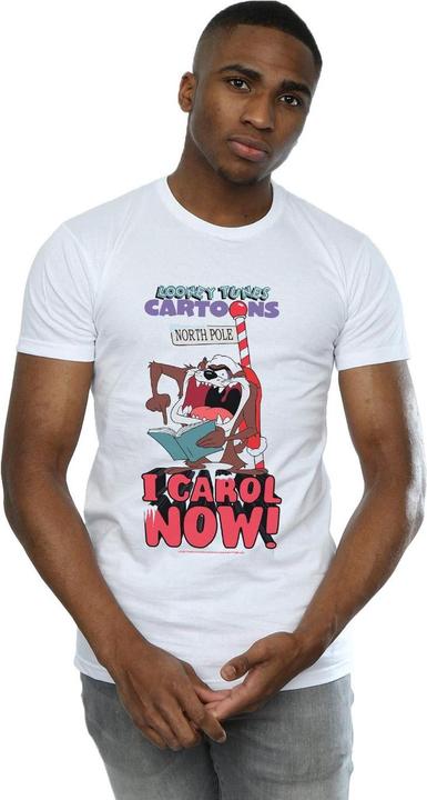 Actual product image Looney Tunes Mens Taz I Carol Now T-Shirt (L)