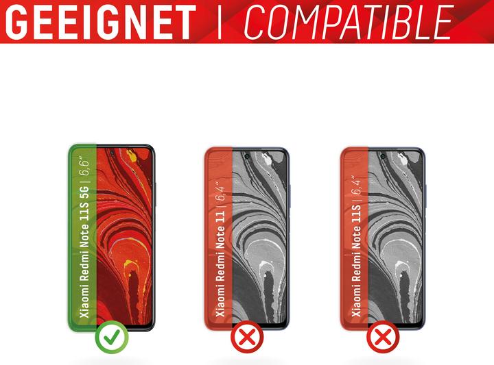 Actual product image Displex Smart Glass, Displayschutzfolie (1 Piece, Xiaomi Redmi Note 11S 5G)