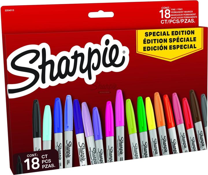 Actual product image Newell Sharpie - Permanent Marker Fine Special Edition 18-Blister (2204015) (Multicoloured, 1 mm, 18 x)