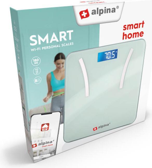 Actual product image Alpina Garden Alpina Alpino Alpino bath scale - Advanced bath scale with 180 kg monitoring program (180 kg)