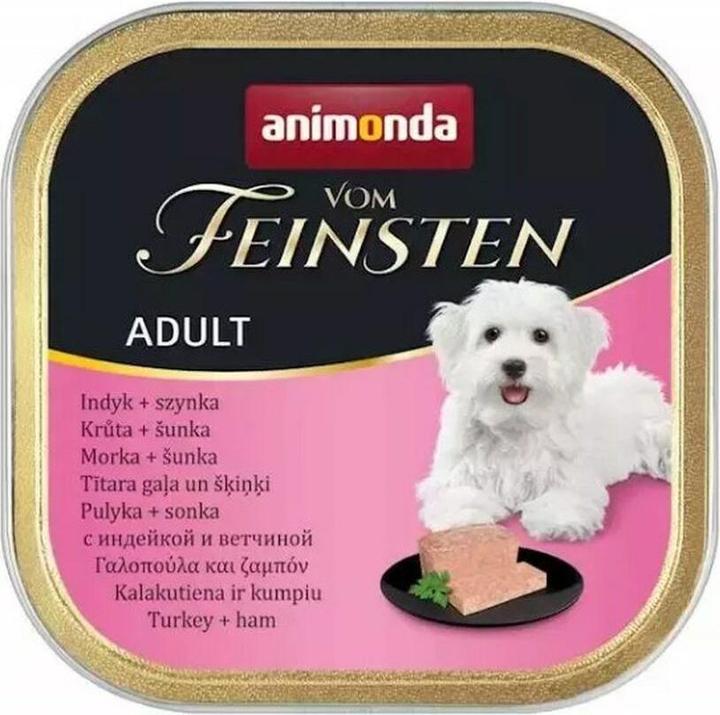 animonda VOM FEINSTEN ADULT LUNCH Nasses Hundefutter Truthahn Schinken 150 g (Senior, 1 Stk., 150 g)