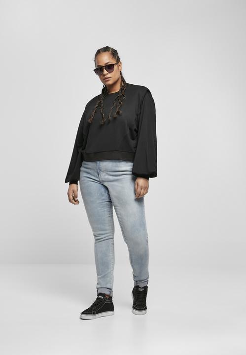 Actual product image Urban Classics Ladies Padded Shoulder Modal Terry Crewneck (XXL)