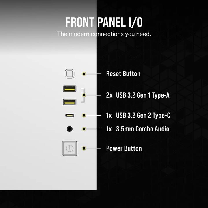 Image du produit Corsair Boîtier iCUE 2500X RGB Midi TG blanc (mATX)