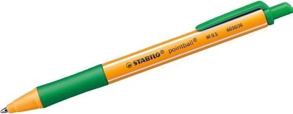 Actual product image STABILO pointball retractable biros (Green, 1 x)
