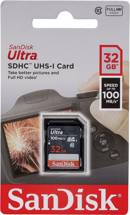 Actual product image SanDisk Ultra (32 GB, SDHC, U1, UHS-I)
