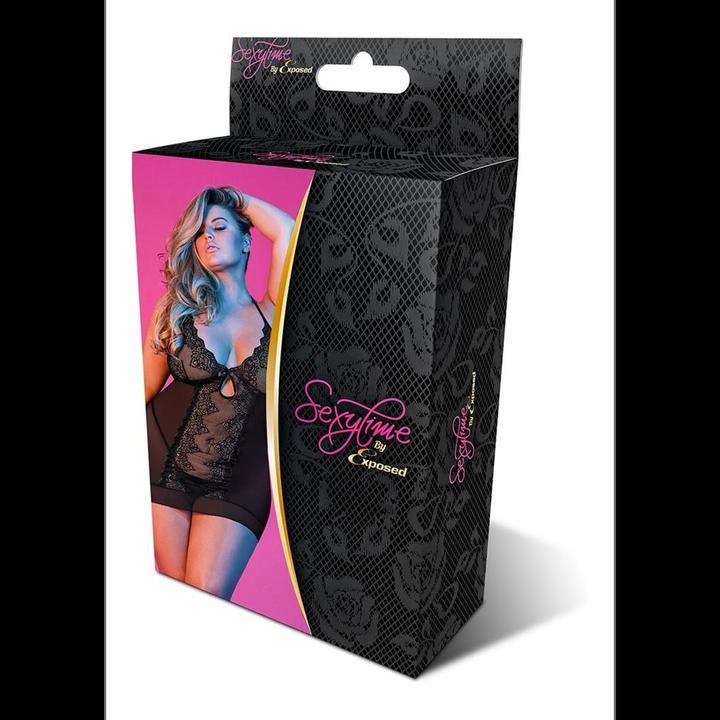 Actual product image Magic Silk Chemise & G-Set (One size)