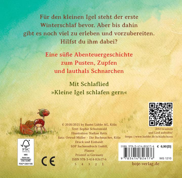 Produktbild Schlaf schön, kleiner Igel (Mini-Ausgabe) (Deutsch, Sophie Schoenwald, 2021)