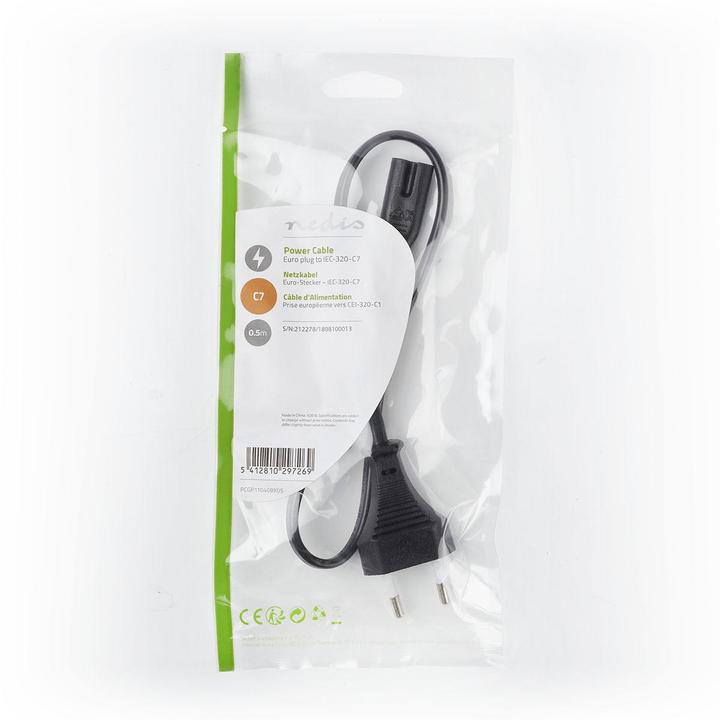Image du produit Nedis Câble d'alimentation IEC-320-C7 (0.50 m)