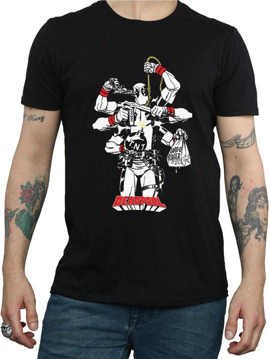 Image du produit - T-shirt DEADPOOL MULTITASKING - Homme (M)