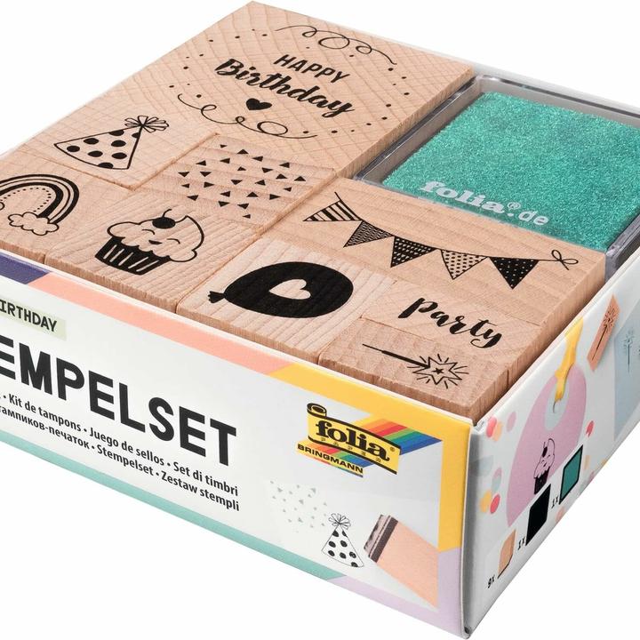 Image du produit Folia Set de timbres Happy Birthday