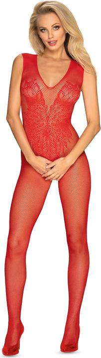 Produktbild Obsessive Bodysuit Ouvert aus Netz mit Blumenmuster (XL, XXL)