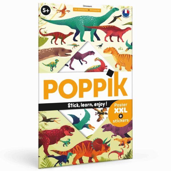 Image du produit Poppik Autocollants Poster éducatif Dinosaure