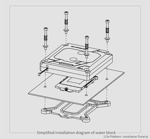 Produktbild Barrowch 115x/x99/x299 CPU Water Block Color screen with Multi-mode - Silvery