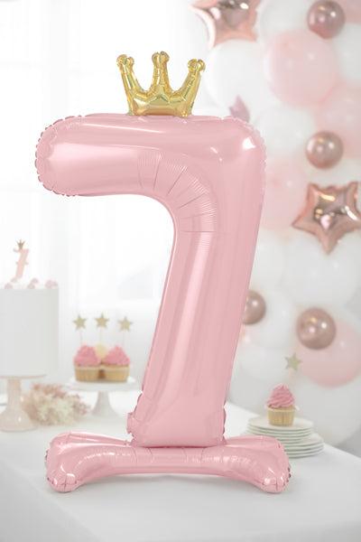 Actual product image Partydeco Balloon number 2 on foot - Pink