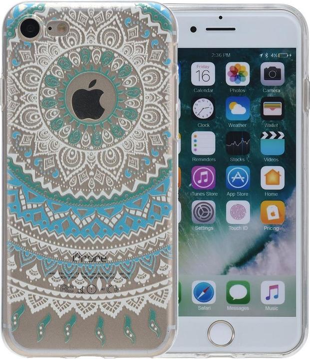 König Design Henna Cover for Mobile Apple iPhone 7 Case Cover Silicone Bumper Sun Blue (Apple iPhone SE (2nd Gen), Apple iPhone 7)