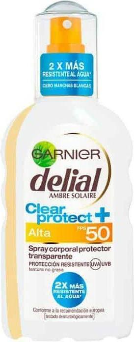 Actual product image Garnier CLEAR PROTECT spray transparent SPF50+ 200 ml (Sun spray, SPF 50, 200 ml)