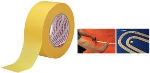 Actual product image 3M Scotch Painter's Masking Tape 244 Gold, 19 mm x 50 m extra thin and supple for professional (19 mm)
