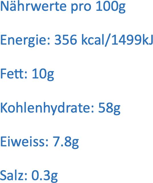 Nährwerte und Zutaten Zimmerli Adaptogene Kurkuma Pulver (BIO) (1 Stück, Pulver, 100 g)