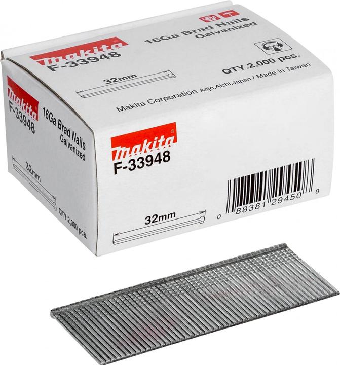 Actual product image Makita Upset head nail 1.6x32mm F-33948 2000 pcs.
