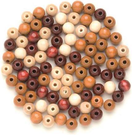 Produktbild Glorex Holzperle 8mm 80St braun-mix FSC Buche