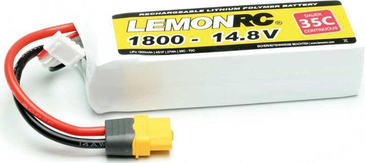Pichler Batteria Lipo LEMONRC XT 1800 - 14,8V (35C) (14.80 V, 1800 mAh)