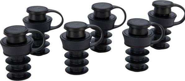 Actual product image Coravin Screw cap for wine pourer 6 pieces, black (Wine stopper)