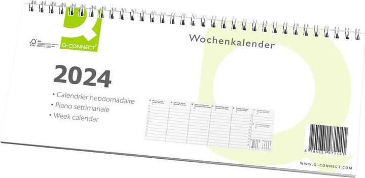 Produktbild Q-Connect Wochenplaner (28.5 x 12 cm, Kein Einband, Deutsch, Englisch, Italienisch, Französisch)