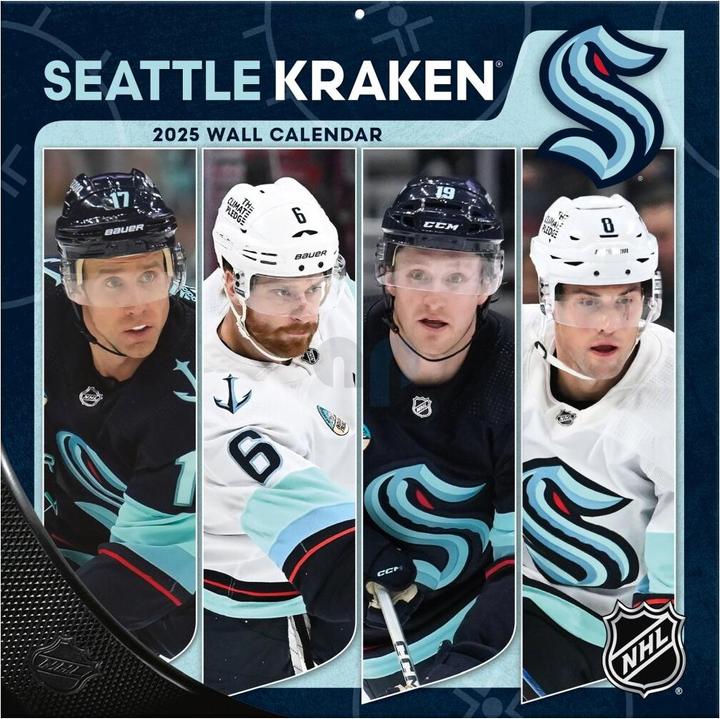 Actual product image NHL - Seattle Kraken - 30.5 x 30.5 cm Team Wall Calendar 2025 (30.5 x 30.5 cm, French, Italian, Spanish, German, English)