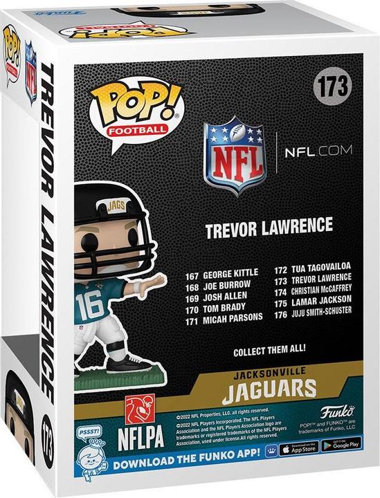 Immagine prodotto Funko NFL POP! Figura sportiva in vinile Jaguars - Trevor Lawrence 9 cm