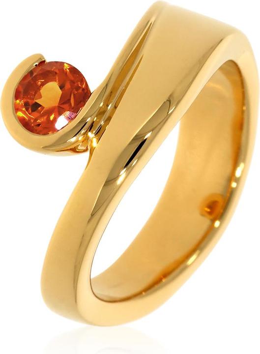 Produktbild Xen Ring mit 5 mm Madeira Citrin ca. 0,50 ct. gelbvergoldet (58, 925 Silber)