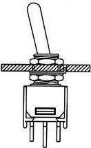 Image du produit Velleman Vertical Subminiature Toggle Switch Dpdt On-Off-On