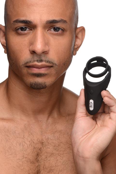 Actual product image Pipedream 10X Silicone Cock Ring + Vibrating Taint Stimulator (4 cm)