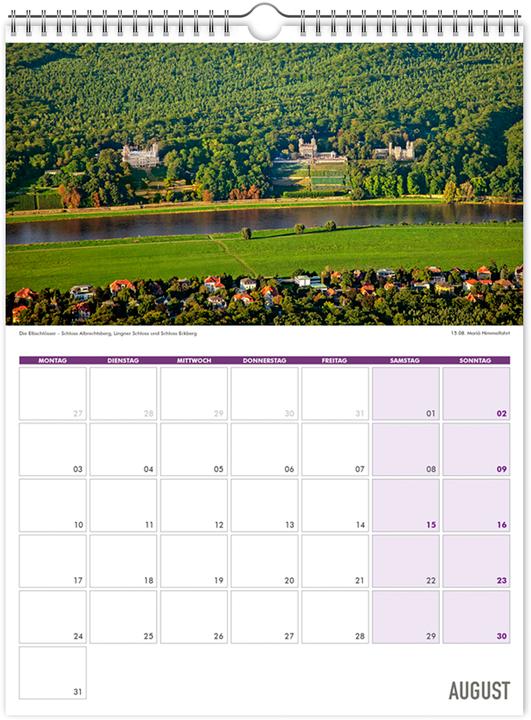 Produktbild Einschreibkalender Dresden und Schsische Schweiz 2026 (30 x 40 cm, Kein Einband, Deutsch)