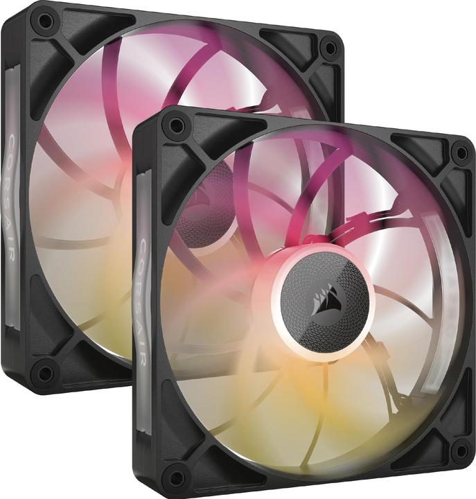 Productafbeelding Corsair RX MAX RGB serie, iCUE LINK RX140 MAX RGB, 140mm RGB ventilator, dubbele ventilatorset (140 mm, 2 x)