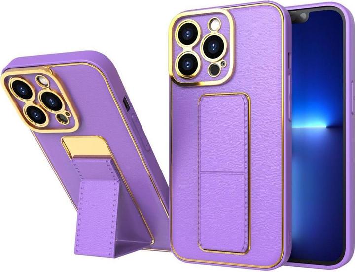 Hurtel Nieuw Kickstand Hoesje voor iPhone 13 Pro met standaard paars (Apple iPhone 13 Pro)